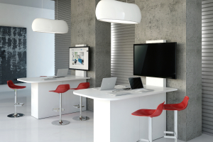 mobilier et accessoires pour informatique :: Station  accueil multimdia debout -  DM