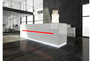 Banque d'accueil avec clairage LED - DM :: Banque d'accueil rception - MVI